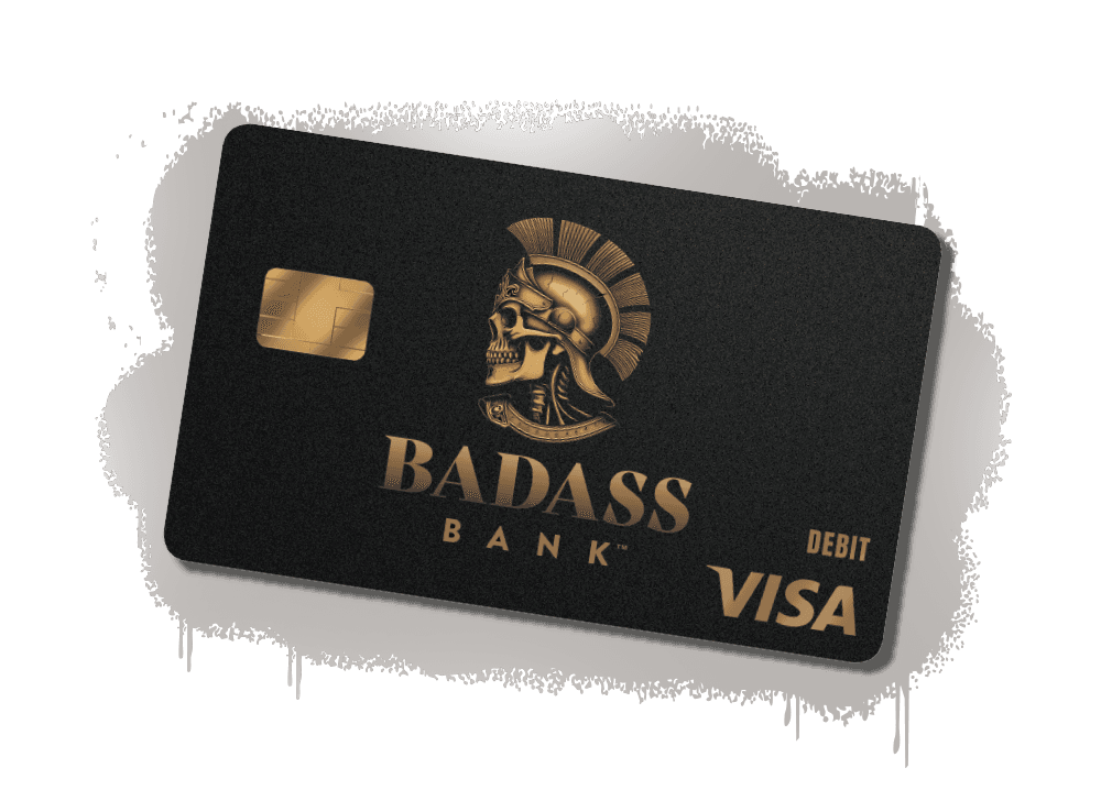 Black Gold Badass Bank Debit Card